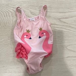 CARTERS 12M PINK FLAMINGO BATHING SUIT